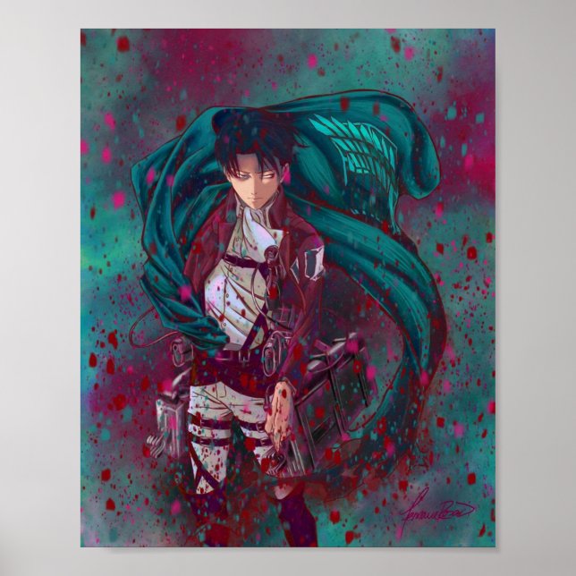 Angriff auf Titan Fanart Levi Ackerman Version 25 Poster (Vorne)