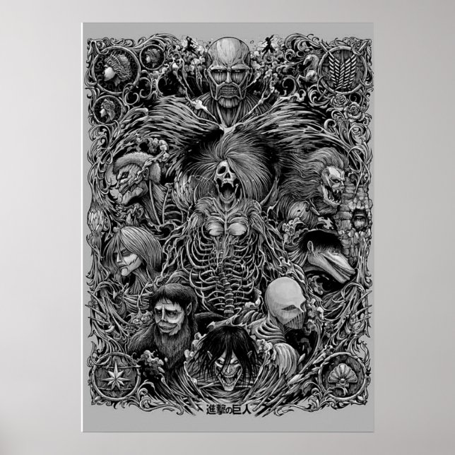 Angriff auf Titan / shingeki no kyojin Poster (Vorne)