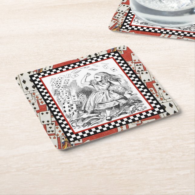 Angriff der Karten 1 Rechteckiger Pappuntersetzer (angewinkelt)