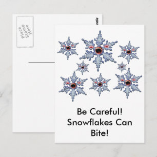 Angriff der Schneeflocke Zombies! Postkarte