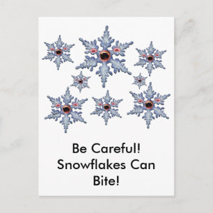 Angriff der Schneeflocke Zombies! Postkarte
