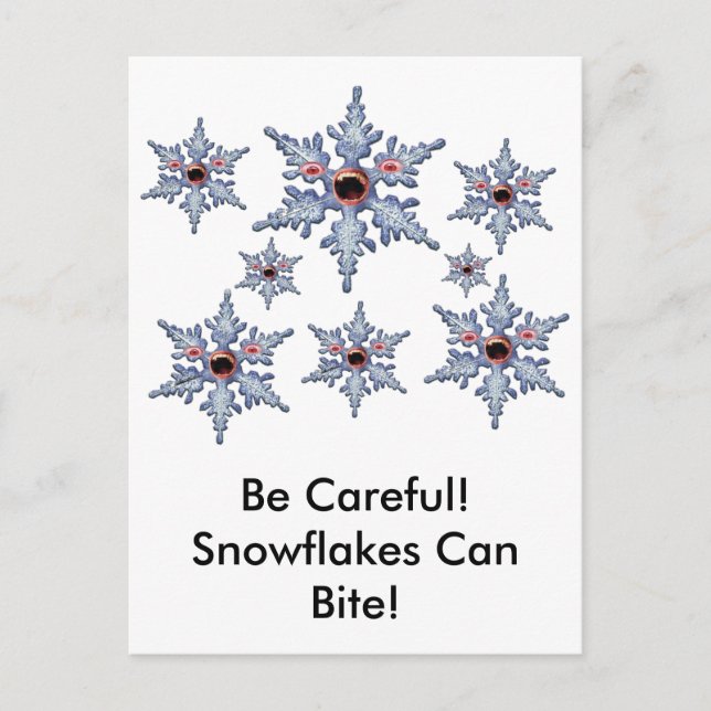 Angriff der Schneeflocke Zombies! Postkarte (Vorderseite)