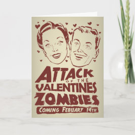 Angriff der Valentinsgruß-Zombies Feiertagskarte