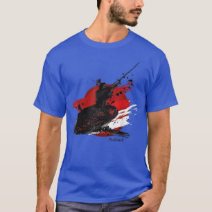 Angriff des japanischen Samurai Warrior Katana T-Shirt