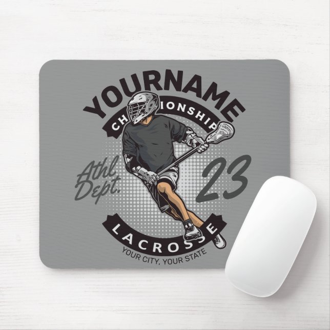 Angriff des personalisierten Lacrosse Player-Sport Mousepad (Mit Mouse)