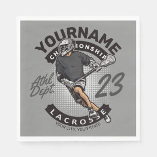 Angriff des personalisierten Lacrosse Player-Sport Serviette