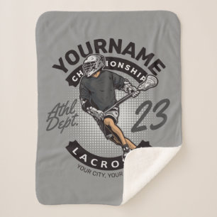 Angriff des personalisierten Lacrosse Player-Sport Sherpadecke