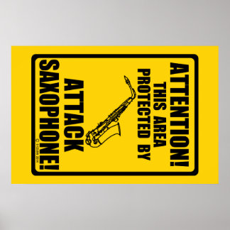Angriff Saxophon Poster