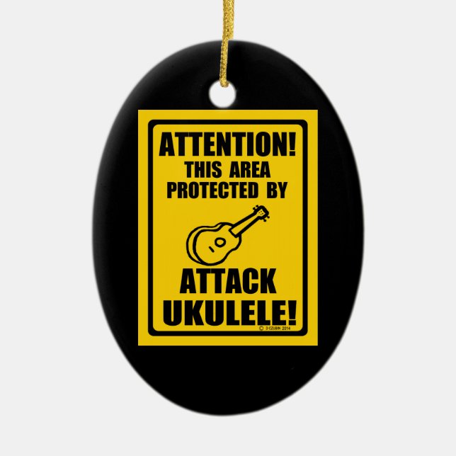 Angriff Ukulele Keramik Ornament (Vorne)