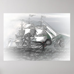 Angriff von Riesenoctopus Poster