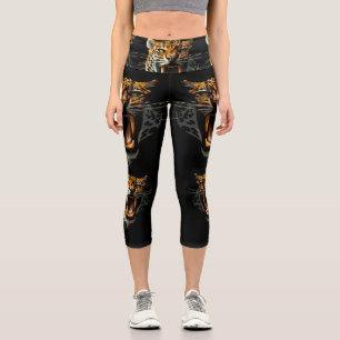 Angriffskopf von Leopard Capri Leggings