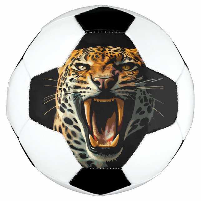 Angriffskopf von Leopard Fußball (Vorderseite)