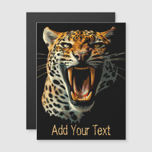 Angriffskopf von Leopard Magnetkarte