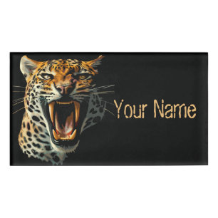 Angriffskopf von Leopard Namenschild