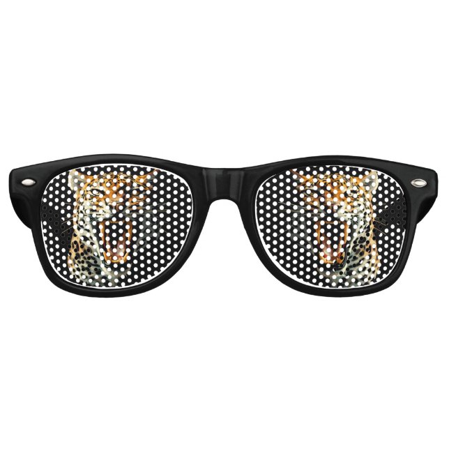 Angriffskopf von Leopard Partybrille (Vorderseite)