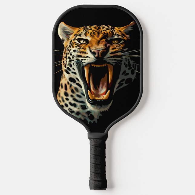 Angriffskopf von Leopard Pickleball Schläger (Vorderseite)