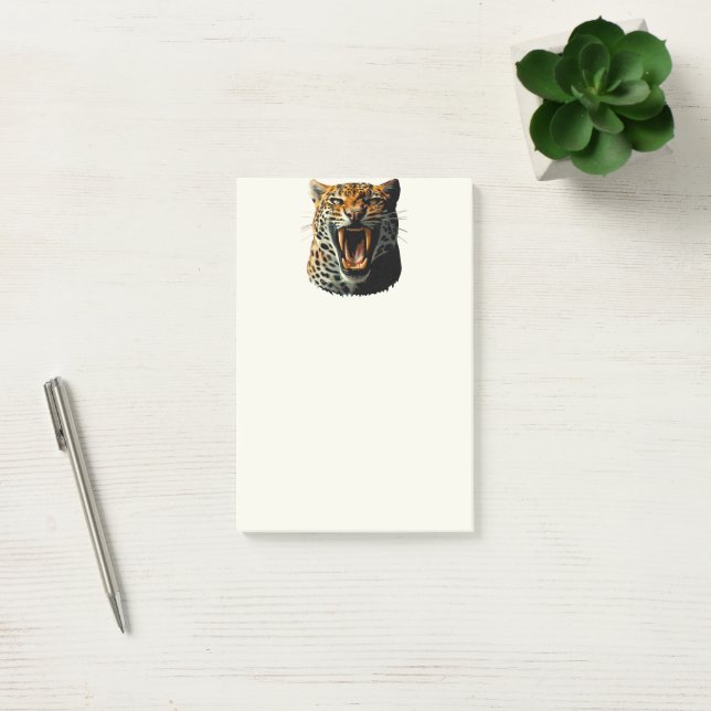 Angriffskopf von Leopard Post-it Klebezettel (Büro)