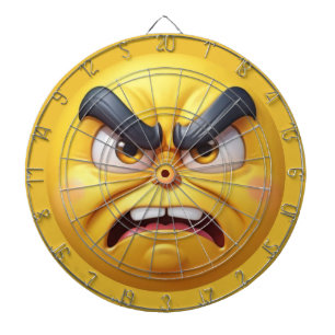 Angry 3D Emoji Dartscheibe