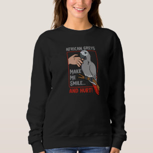 Angry African Gray Parrot Ironic Sprichwort Exotic Sweatshirt