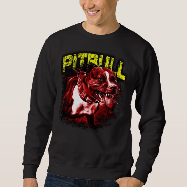 Angry Apbt American Pitbull Terrier Sweatshirt (Vorderseite)