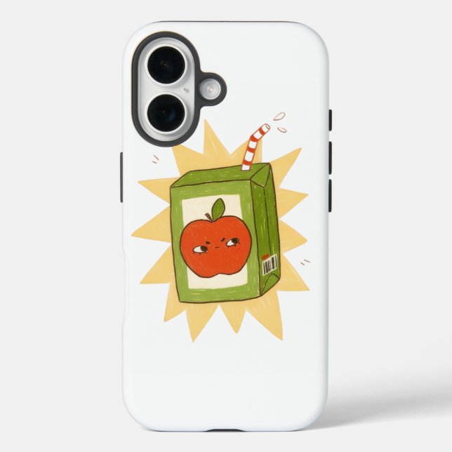 Angry apple juice box! Funny cute cartoon! Case-Mate iPhone Hülle (Rückseite)