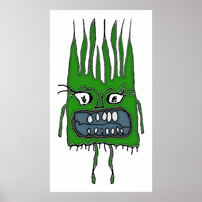 Angry Baby Vampire Funny Beängstigend Zeichnend Poster (Vorne)
