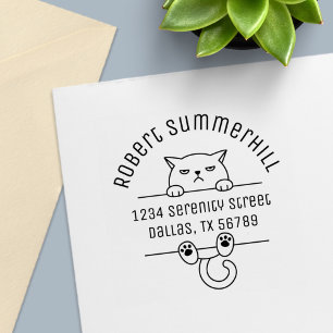Angry Bad Tempered Cat Arch Address 2 Permastempel