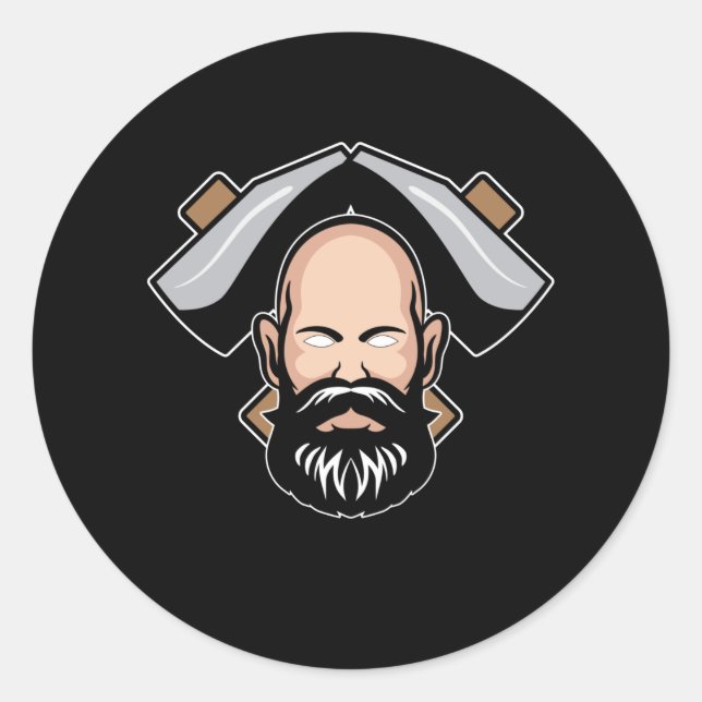 Angry Bard Handwerker Strong Tools Runder Aufkleber (Vorderseite)