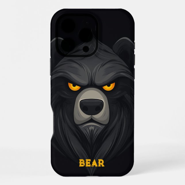 Angry Bear Personalisiert iPhone Hülle (Rückseite)