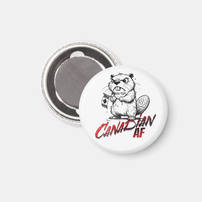 Angry Beaver Canadian AF Magnet (Vorderseite/Rückseite)