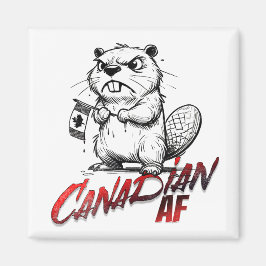Angry Beaver Canadian AF Magnet