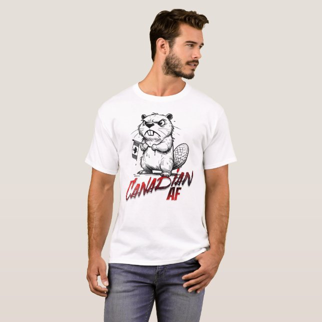 Angry Beaver Canadian AF T-Shirt (Vorne ganz)