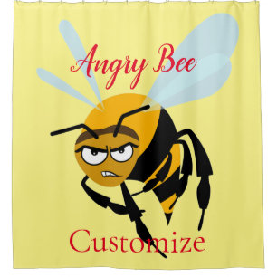 Angry Bee Thunder_Cove Duschvorhang