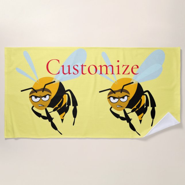 Angry Bee Thunder_Cove Strandtuch (Vorderseite)