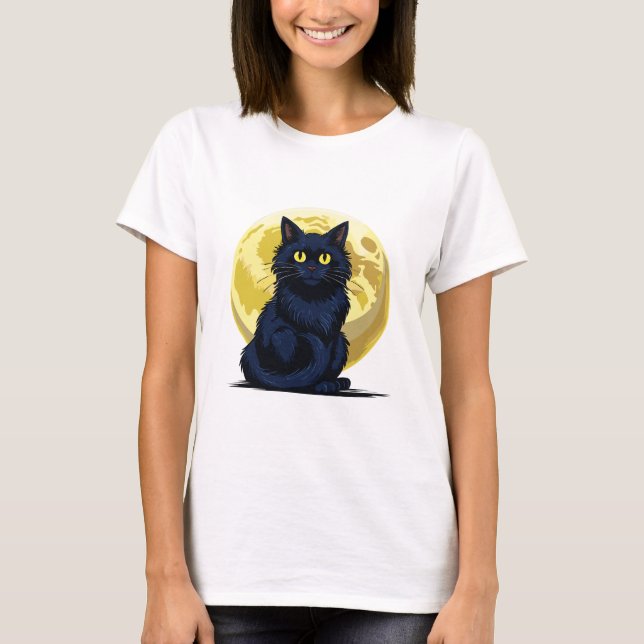 Angry black cat T-Shirt (Vorderseite)