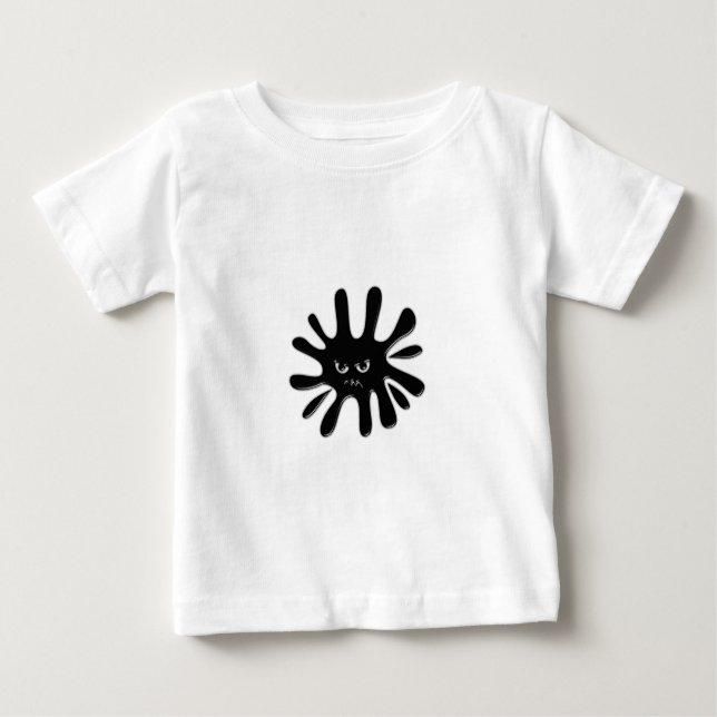 Angry Black Paint Spritzer Baby T-shirt (Vorderseite)