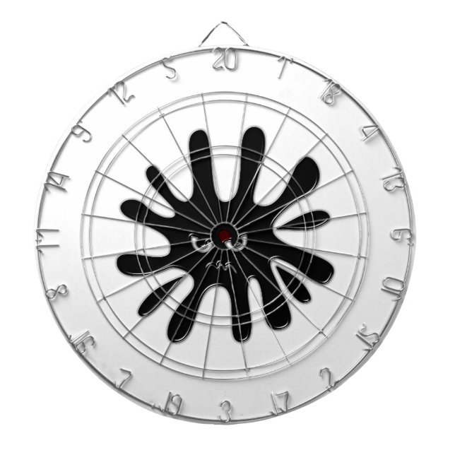 Angry Black Paint Spritzer Dartscheibe (vorne)