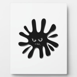 Angry Black Paint Spritzer Fotoplatte