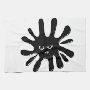 Angry Black Paint Spritzer Handtuch