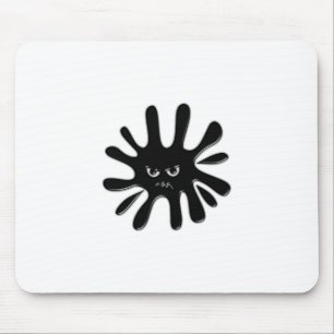 Angry Black Paint Spritzer Mousepad