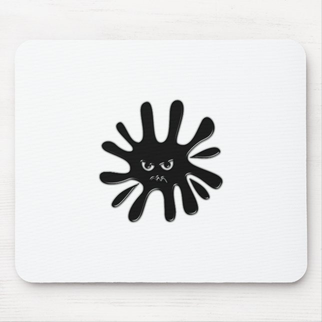 Angry Black Paint Spritzer Mousepad (Vorne)