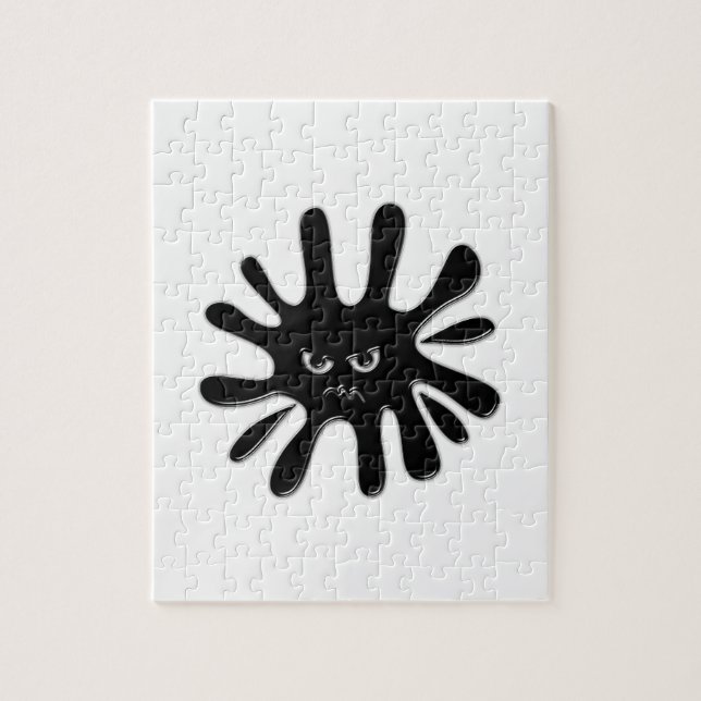 Angry Black Paint Spritzer Puzzle (Vertikal)