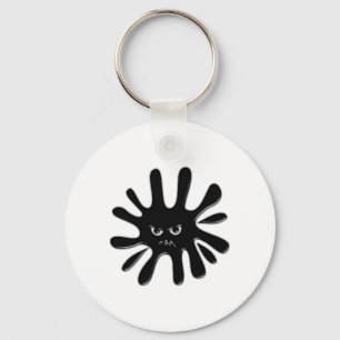 Angry Black Paint Spritzer Schlüsselanhänger