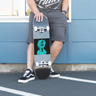 Angry Black Wolf in der Nacht Aufkleber