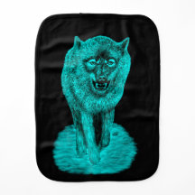 Angry Black Wolf in der Nacht