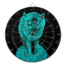 Angry Black Wolf in der Nacht