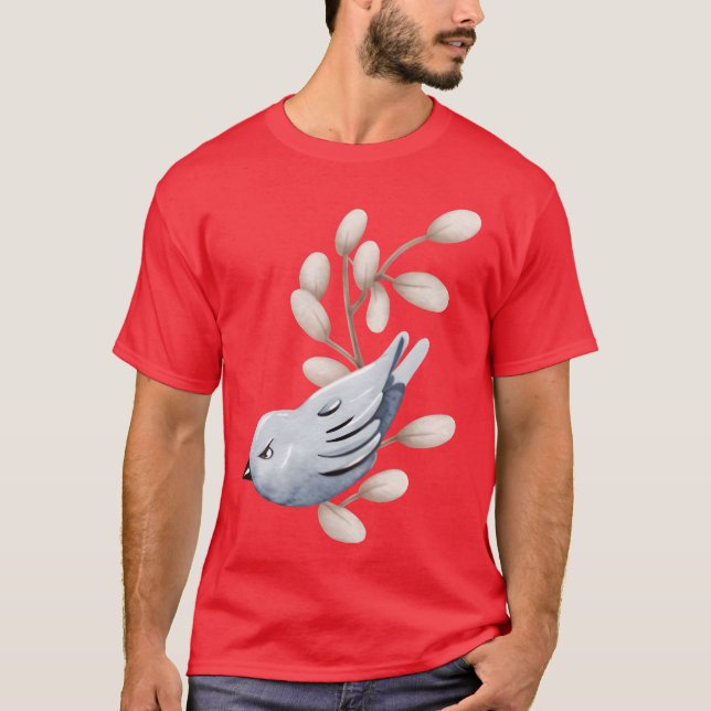 Angry Blue Bird Freunde T-Shirt (Vorderseite)