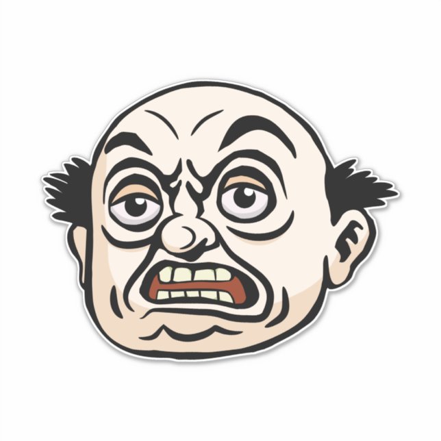 Angry Boss Aufkleber (Vorderseite)
