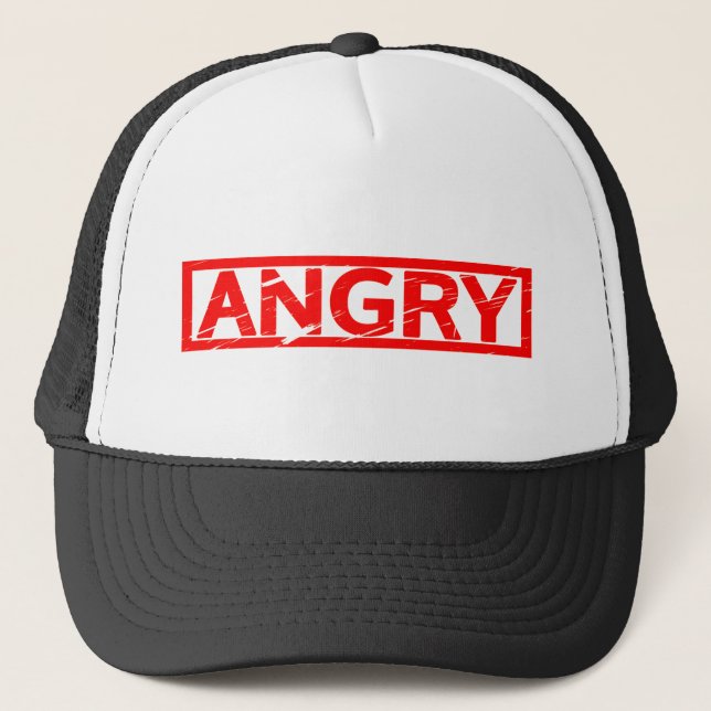 Angry-Briefmarke Truckerkappe (Vorderseite)