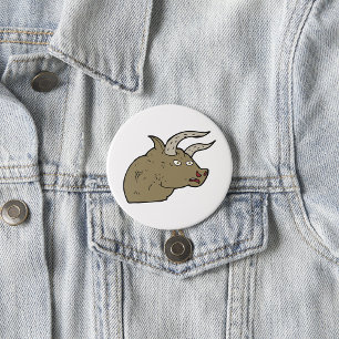 Angry Bull Head Button